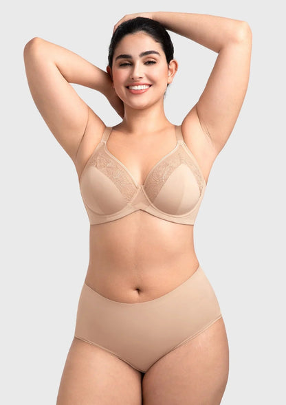 HSIA BloomStitch Floral Embroidery Underwire Bra 3/4 Cup Elegant Support Fit