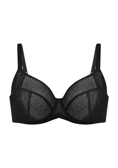 HSIA Willa Wave Plus Size Breathable Mesh Unlined Non-padded Full Coverage Underwire Bra
