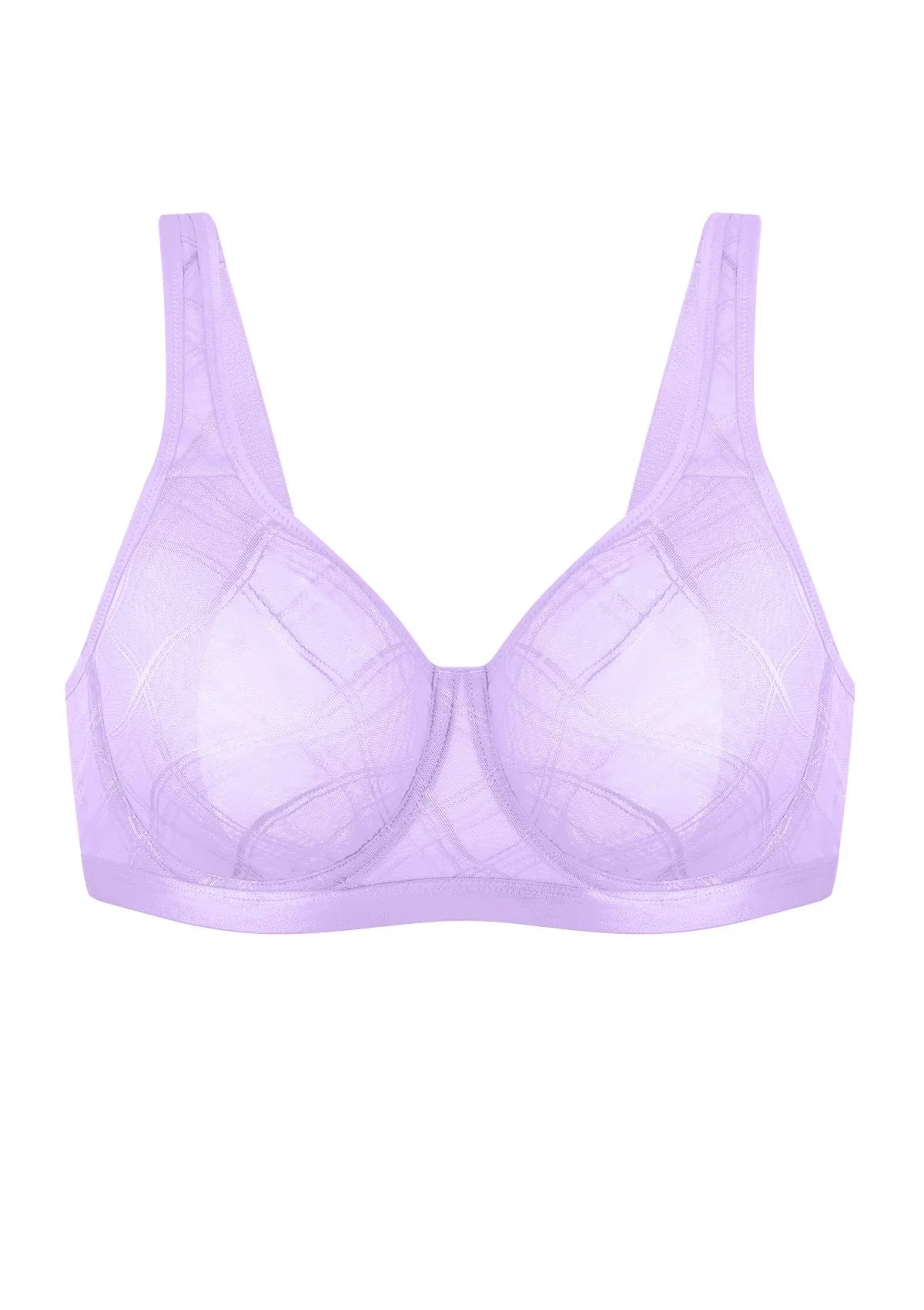 HSIA Skylark Breathable Lightweight Supportive Jacquard Mesh Wide Strap 3/4 Cup Comfort Bra