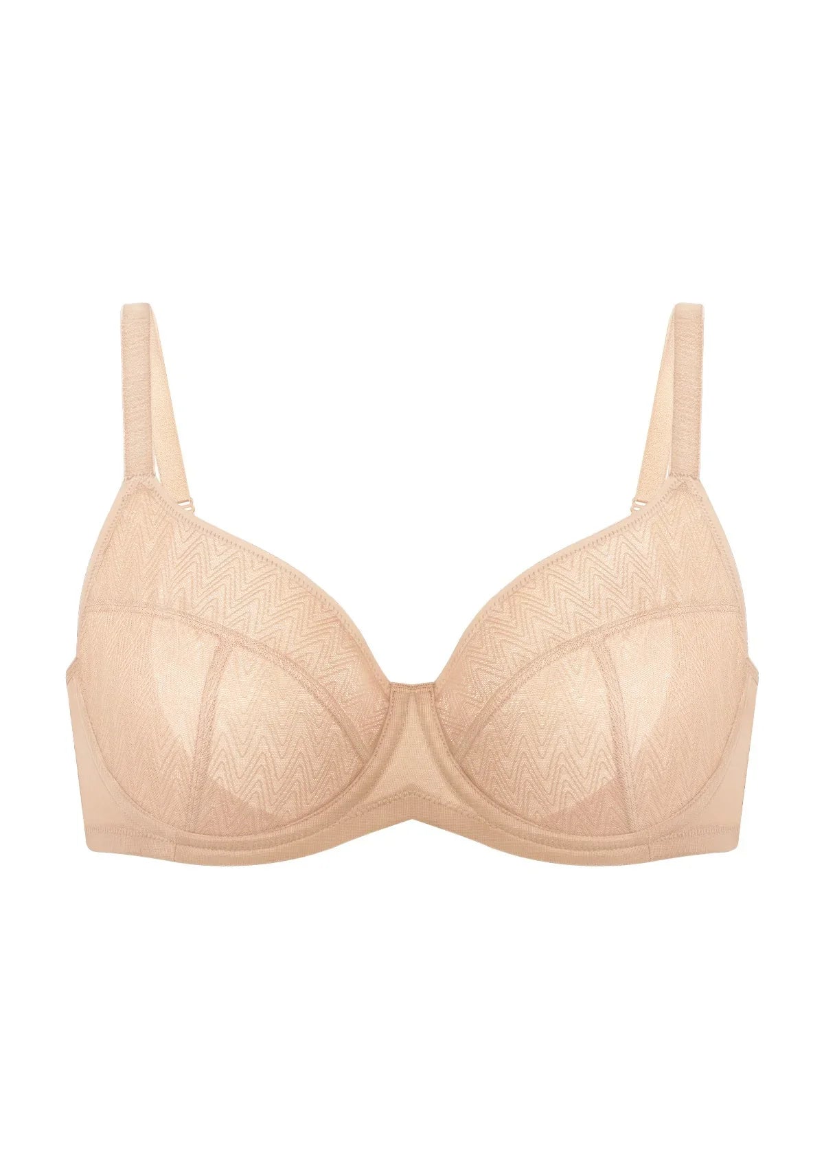 HSIA Willa Wave Plus Size Breathable Mesh Unlined Non-padded Full Coverage Underwire Bra