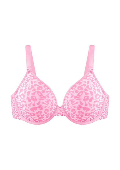 HSIA Leopard wild Unlined Plus Size Breathable Soft Mesh No Padding Underwire Bra