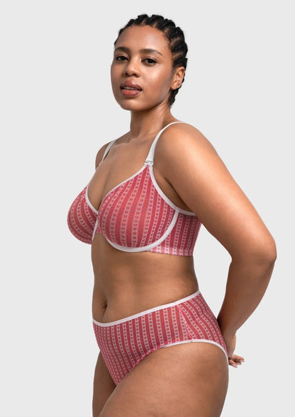 HSIA Christmas Holiday Edit Unlined Plus Size Non-padded Underwire Adjustable Straps Full Coverage Bra