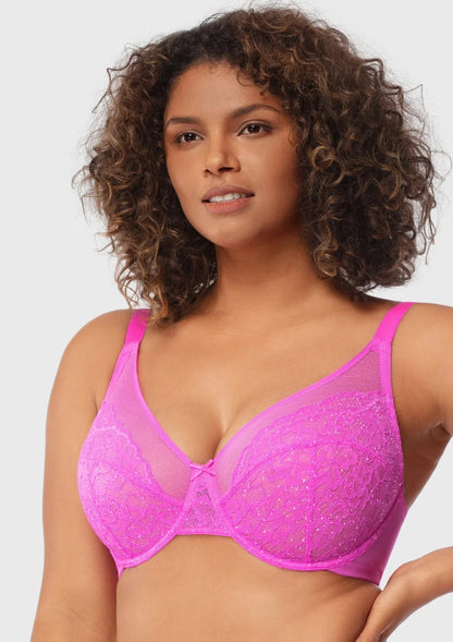 Enchante Lace Unlined Full Coverage Underwire Bra
