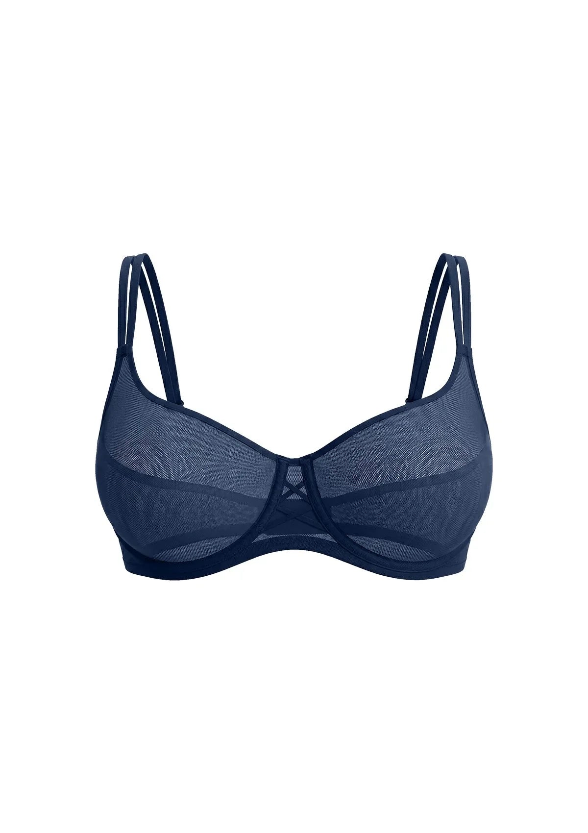 Lyra Sheer Mesh Multi-Way Unlined Balconette Bra