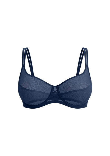 Lyra Sheer Mesh Multi-Way Unlined Balconette Bra
