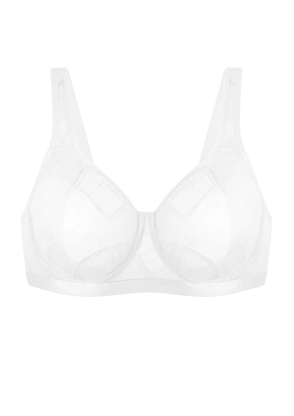 HSIA Skylark Breathable Lightweight Supportive Jacquard Mesh Wide Strap 3/4 Cup Comfort Bra
