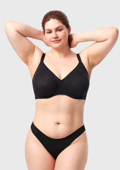 HSIA Auri Seamless Lace Support Bra Full Coverage Underwire Comfort Fit
