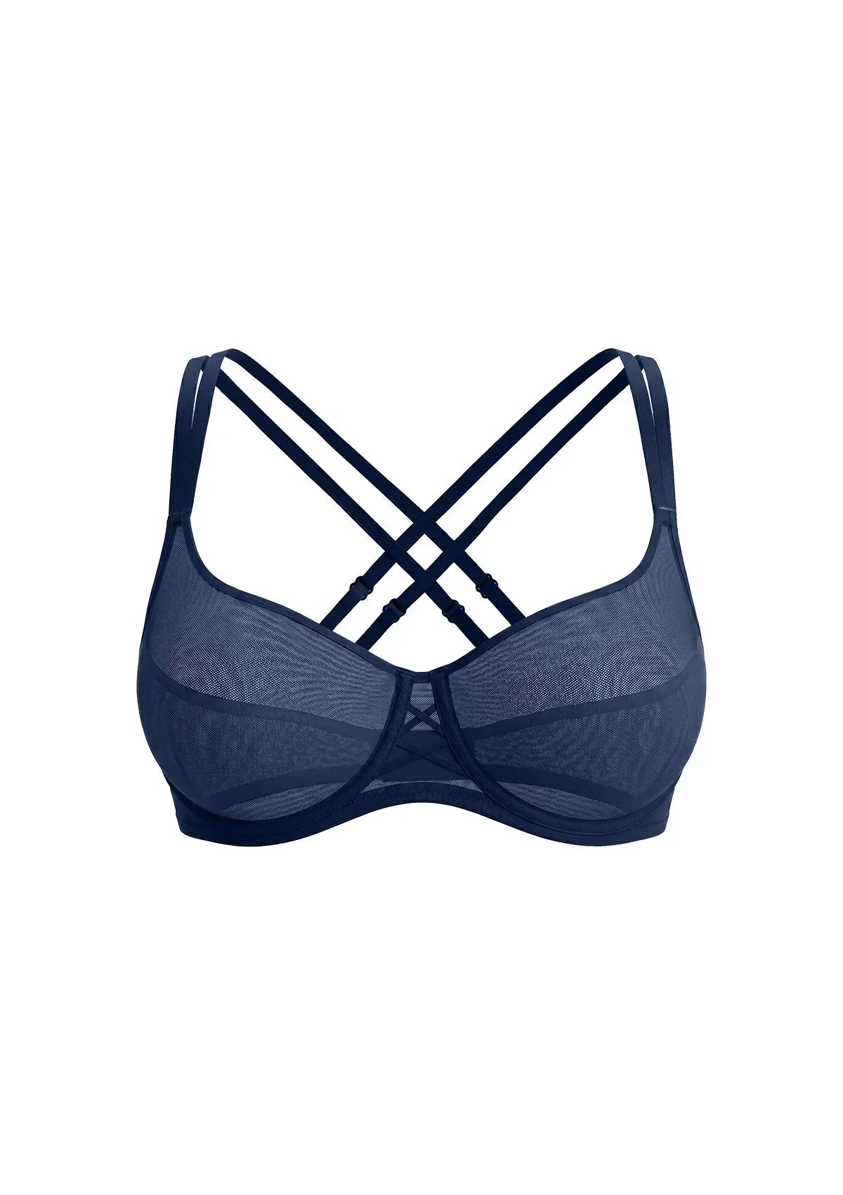 Lyra Sheer Mesh Multi-Way Unlined Balconette Bra