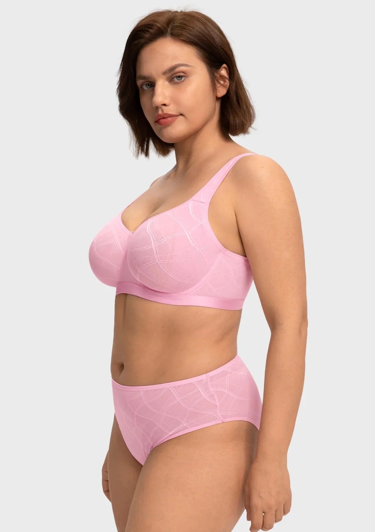 HSIA Skylark Breathable Lightweight Supportive Jacquard Mesh Wide Strap 3/4 Cup Comfort Bra