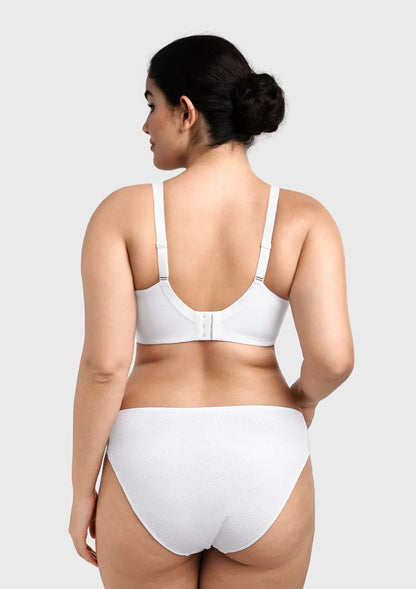 HSIA CoolComfort Plus Size Underwire Smoothing Wide Strap Full Coverage Unlined Minimizer T-shirt Bra