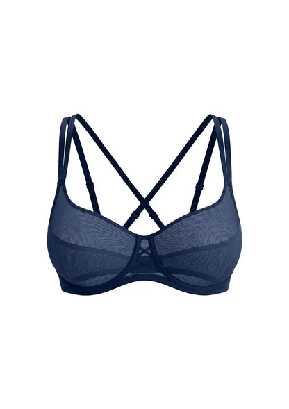 Lyra Sheer Mesh Multi-Way Unlined Balconette Bra