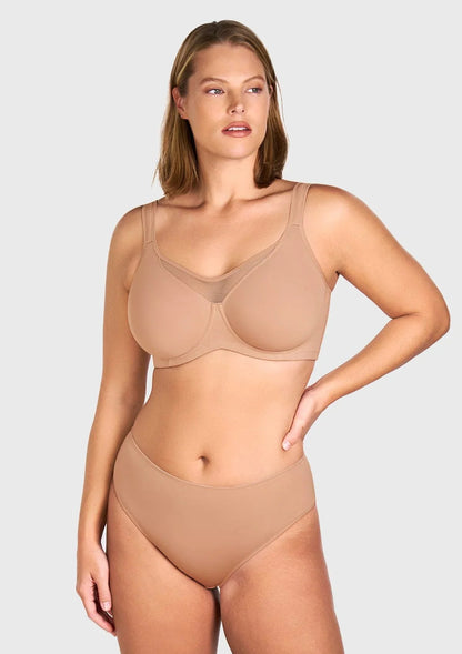 CoolComfort Smoothing Full Coverage Unlined Underwire Minimizer Bra
