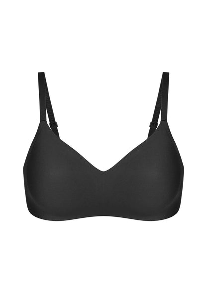 HSIA Ada Buttery Soft V-Neck Wireless Comfortable Bra No Underwire Supportive T-shirt Push Up Bralettes Plunge Seamless