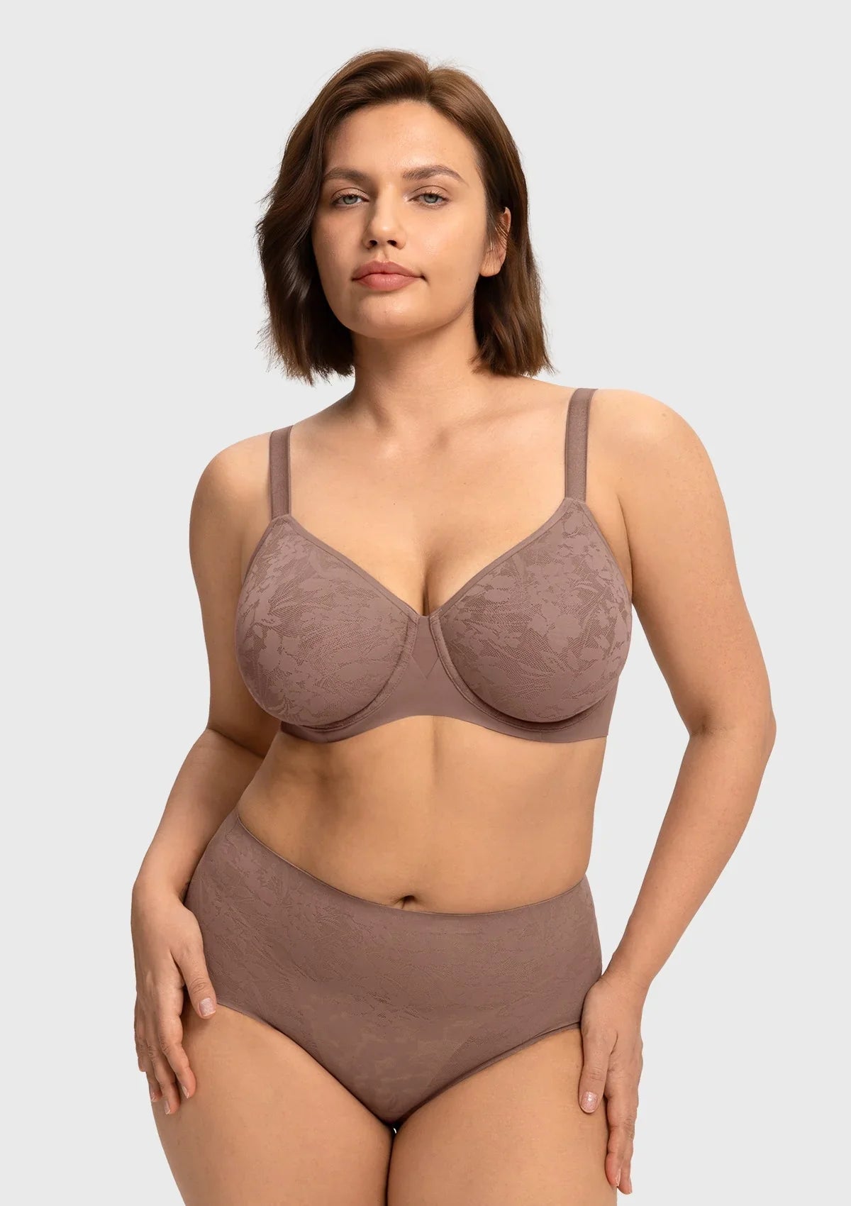 HSIA Auri Seamless Lace Support Bra Full Coverage Underwire Comfort Fit