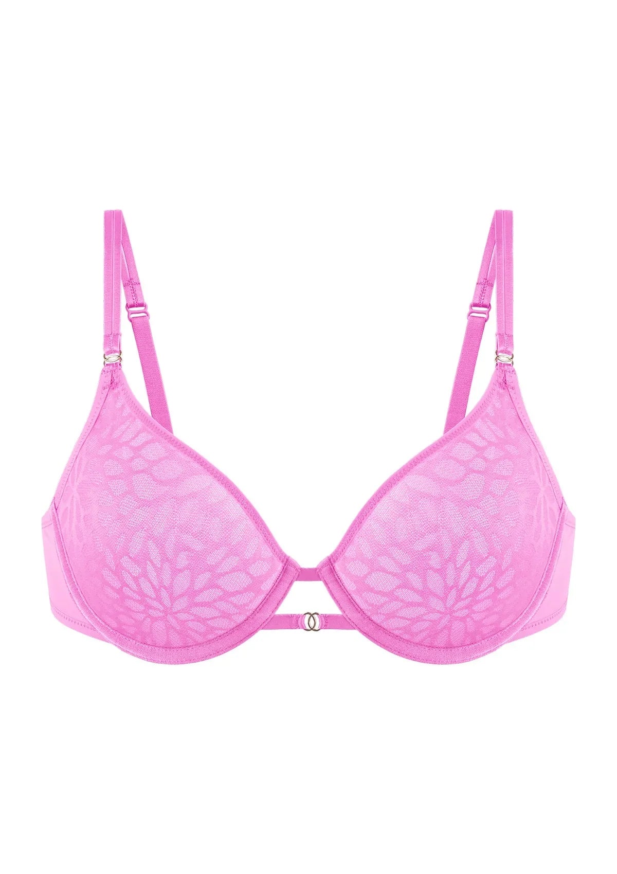 HSIA Vine Sexy Underwire Half-Cup Bra with Sheer Single-Layer Lace