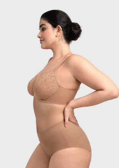 HSIA Auri Seamless Lace Support Bra Full Coverage Underwire Comfort Fit