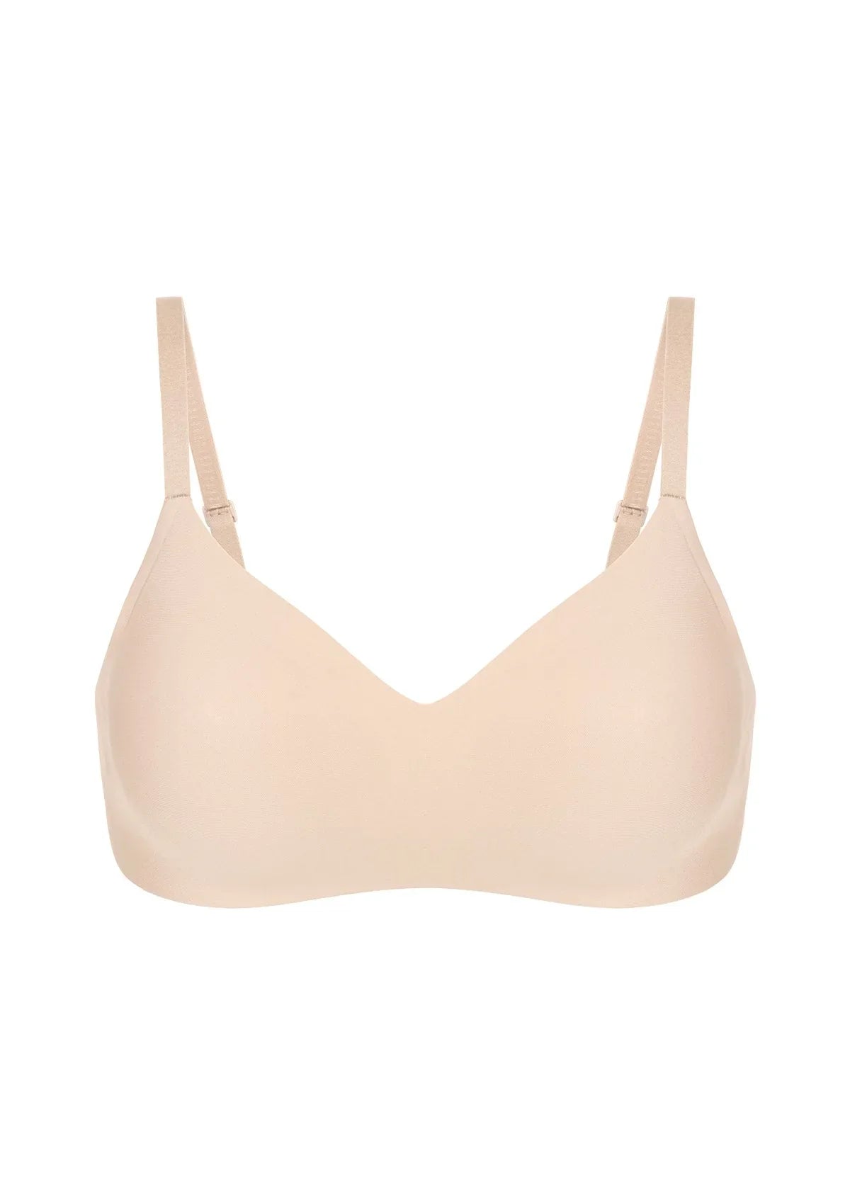 HSIA Ada Buttery Soft V-Neck Wireless Comfortable Bra No Underwire Supportive T-shirt Push Up Bralettes Plunge Seamless