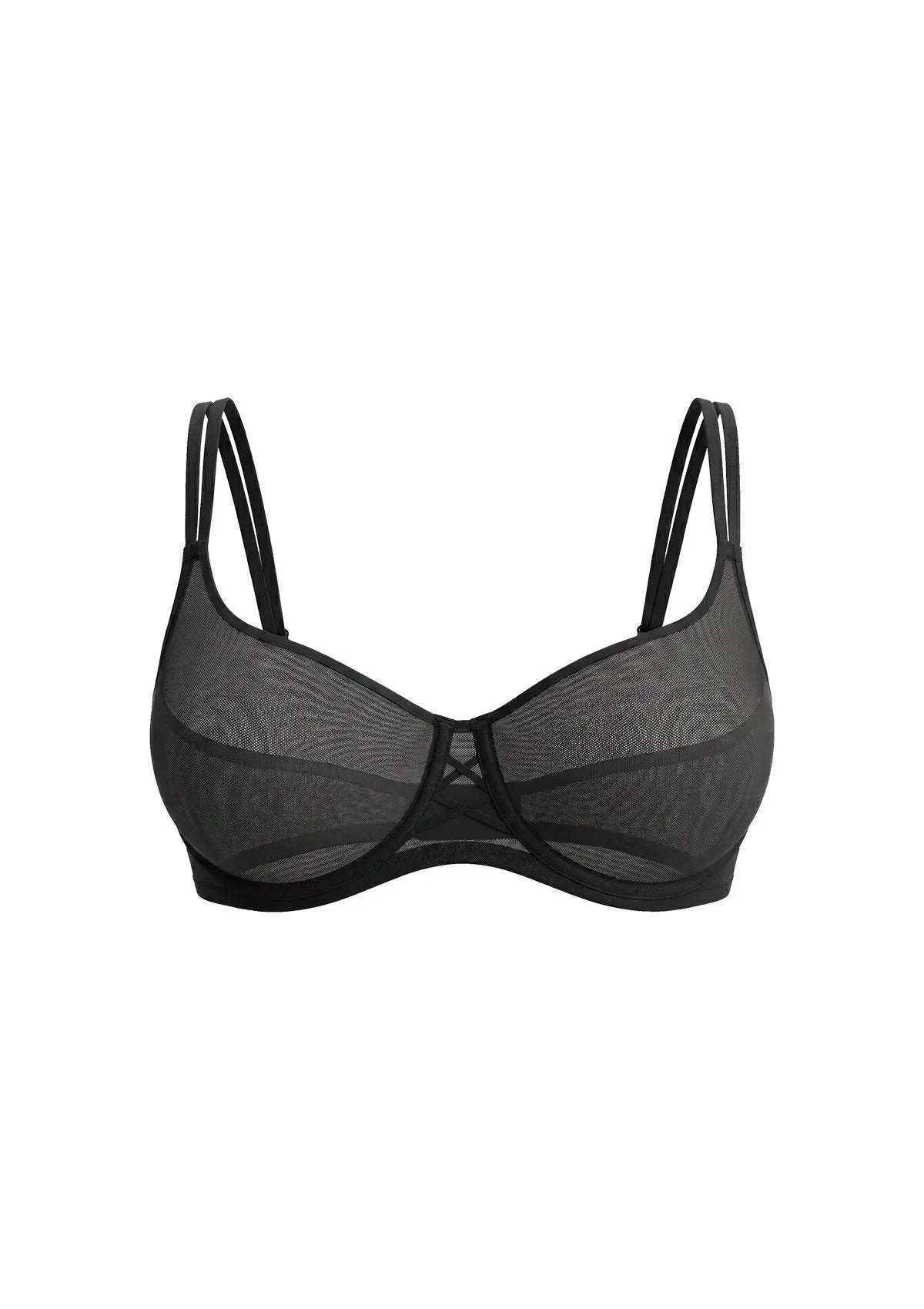 Lyra Sheer Mesh Multi-Way Unlined Balconette Bra