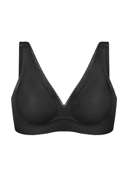 Deep V Seamless Bra Wireless Lift Breathable Perforated Foam Cups