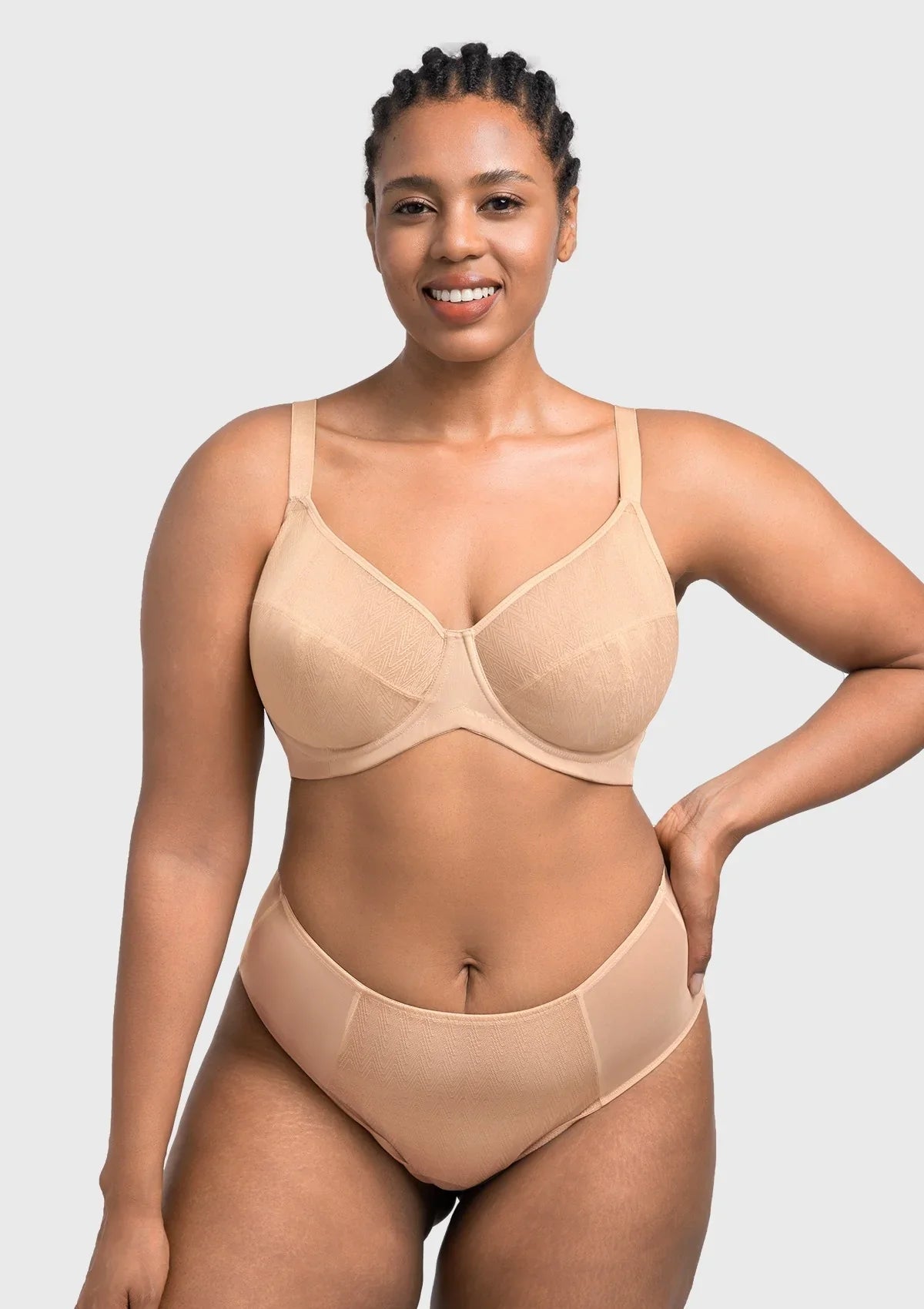 HSIA Willa Wave Plus Size Breathable Mesh Unlined Non-padded Full Coverage Underwire Bra