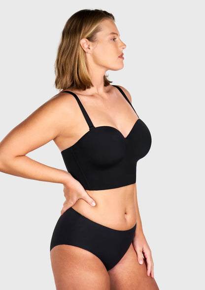 HSIA Longline Strapless Underwire Full Coverage Corset Bra