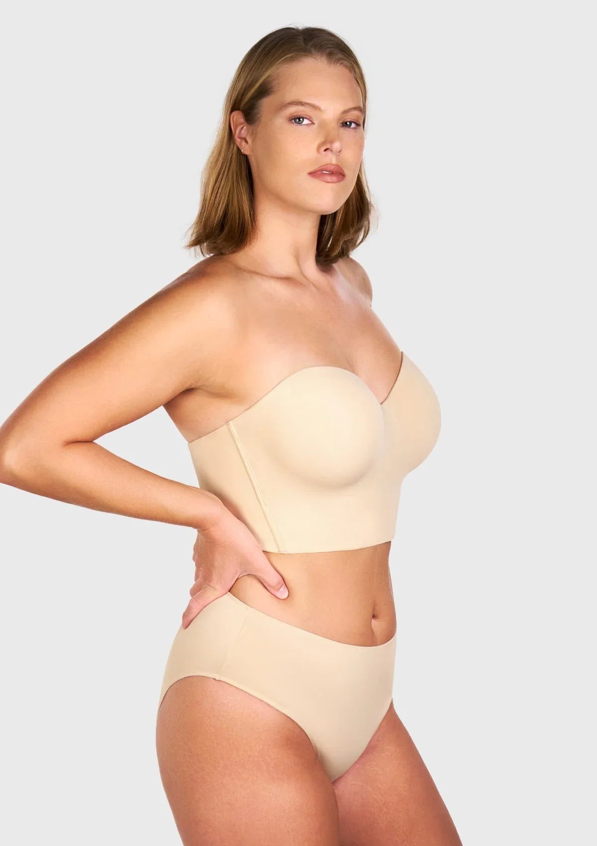 HSIA Longline Strapless Underwire Full Coverage Corset Bra