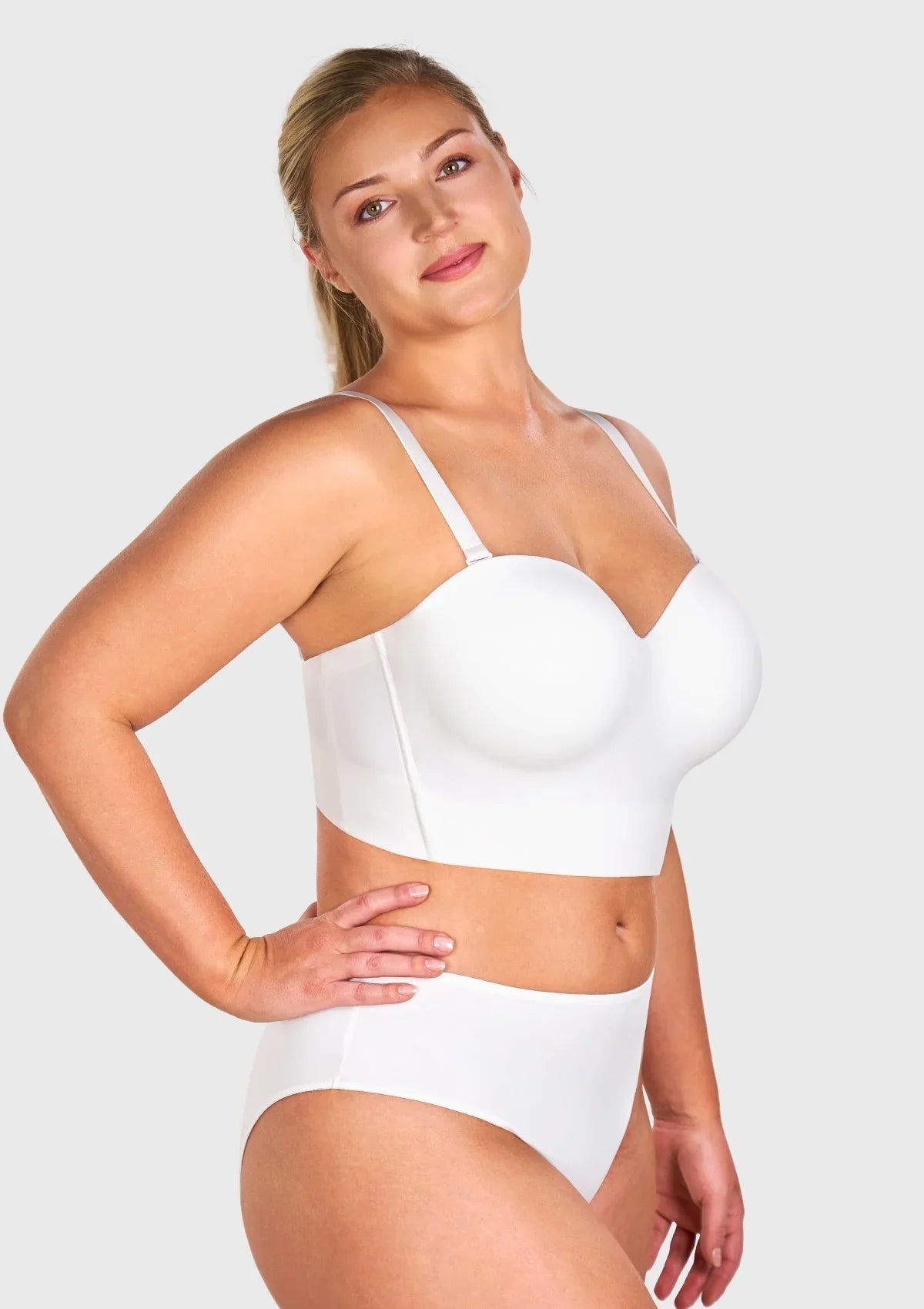 HSIA Longline Strapless Underwire Full Coverage Corset Bra