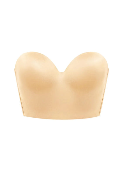 Smooth Satin Longline Strapless Corset Bra