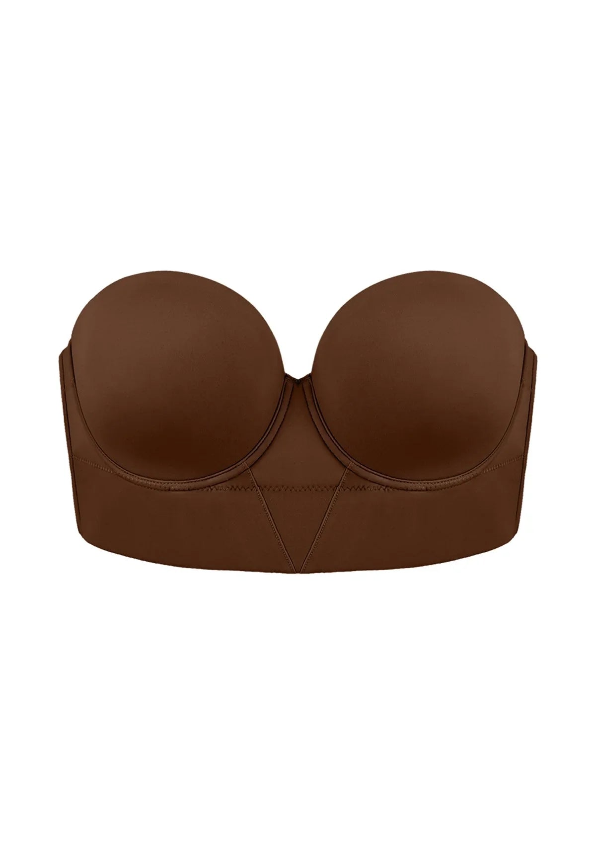 Daisy Smooth Beige Lightly Padded Longline Underwire Strapless Balconette Bra