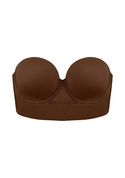 Daisy Smooth Beige Lightly Padded Longline Underwire Strapless Balconette Bra