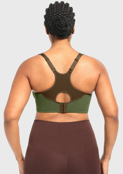 ComfyArc Unlined Outside Underwire Racerback Sports Bra