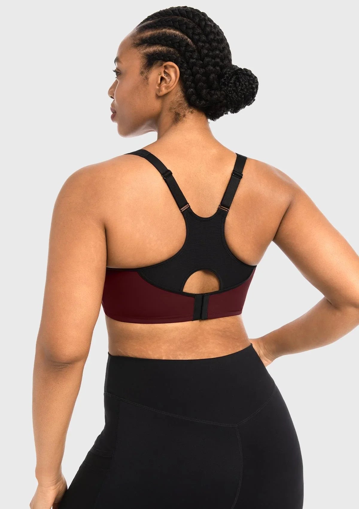 ComfyArc Unlined Outside Underwire Racerback Sports Bra