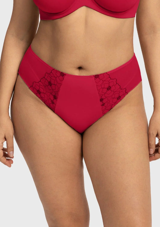 Dahlia Elegant Embroidered Lace High Waist Panty