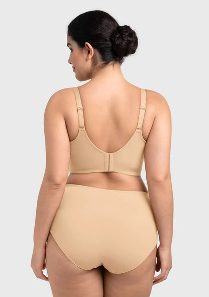 HSIA Delia Plus Size Lightly Padded Seamless Full Coverage Underwire Longline T-Shirt Bra for Fuller Bust
