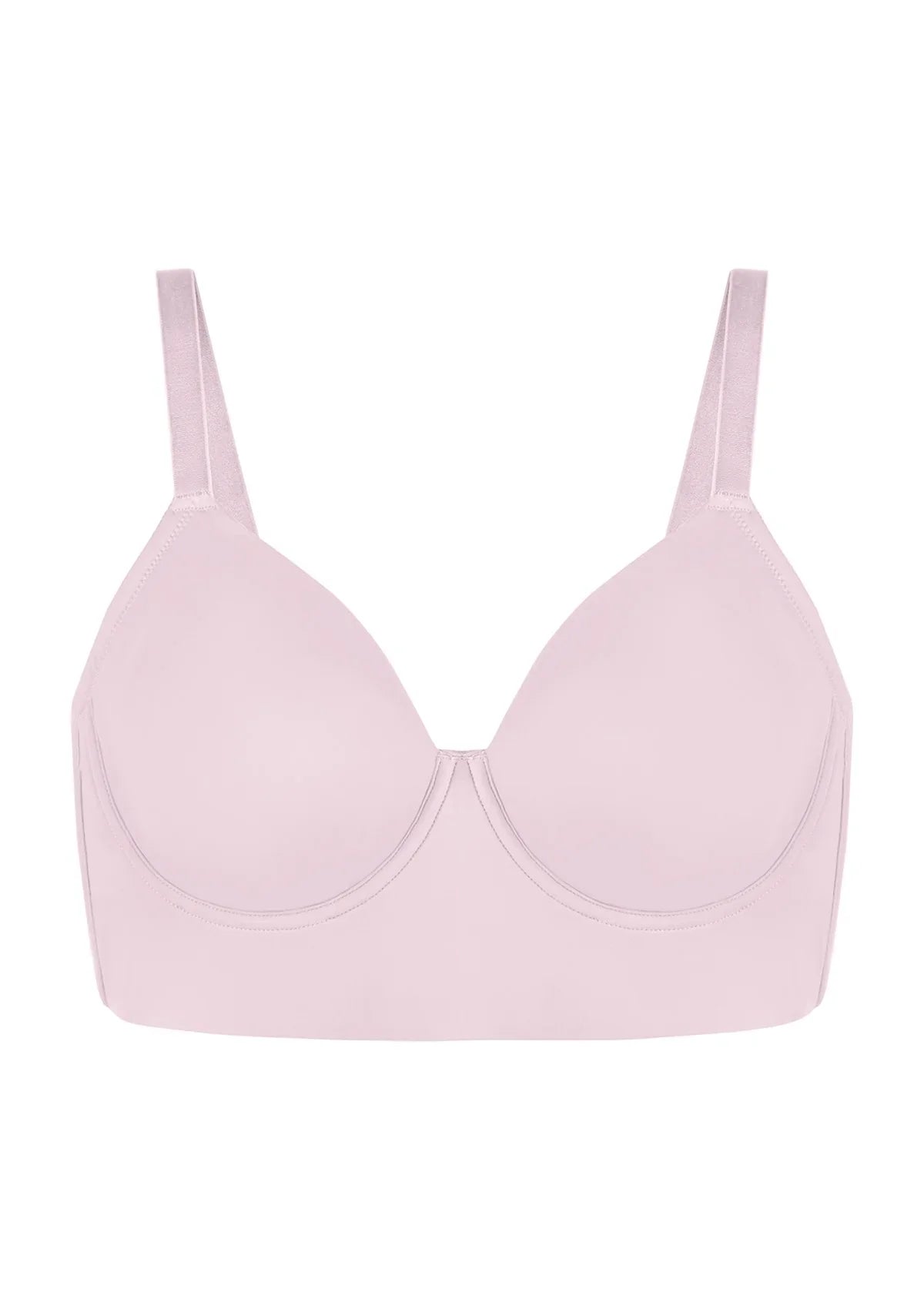 HSIA Delia Plus Size Lightly Padded Seamless Full Coverage Underwire Longline T-Shirt Bra for Fuller Bust