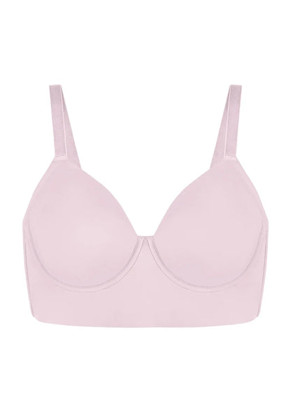 HSIA Delia Plus Size Lightly Padded Seamless Full Coverage Underwire Longline T-Shirt Bra for Fuller Bust