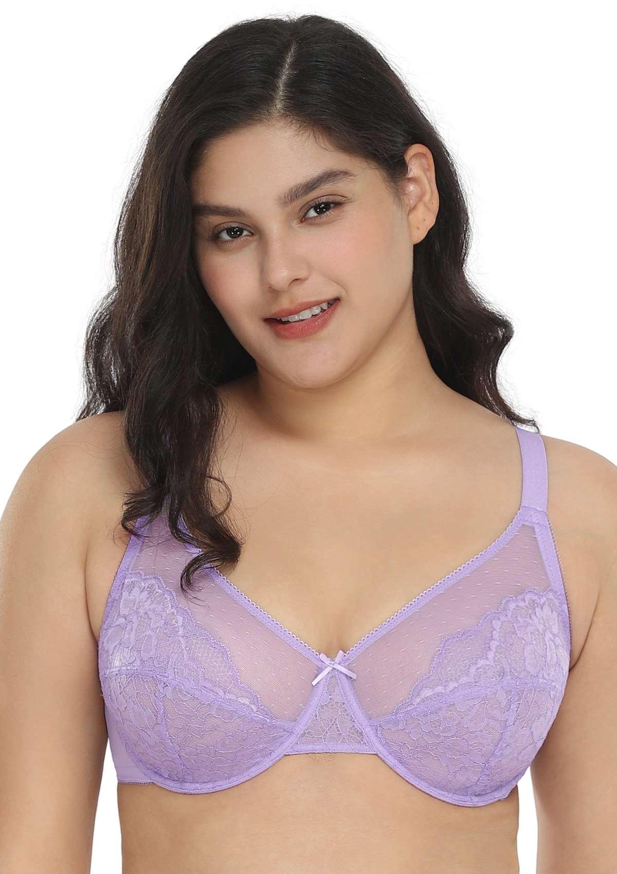 Enchante Lace Unlined Full Coverage Underwire Bra