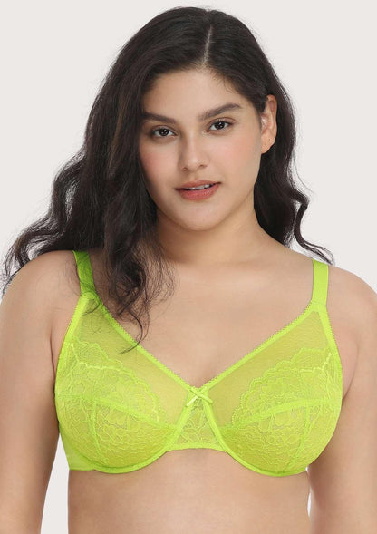 Enchante Lace Unlined Full Coverage Underwire Bra