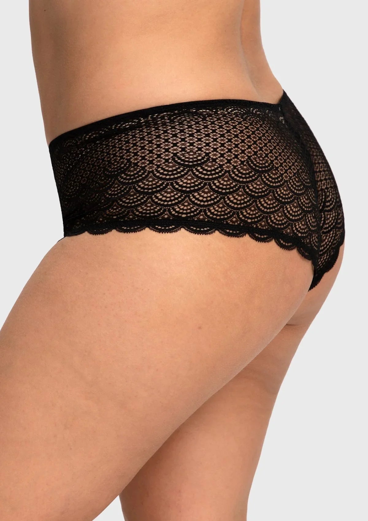 Mermaid Scales High Waist Lace Boyshort Panty