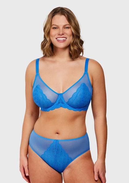 Mermaid Scales Lace Unlined Bra