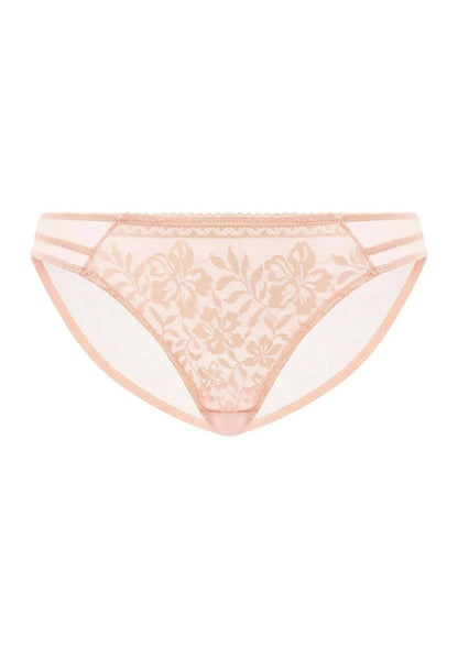 Gladioli Peach Floral Lace Bikini Underwear