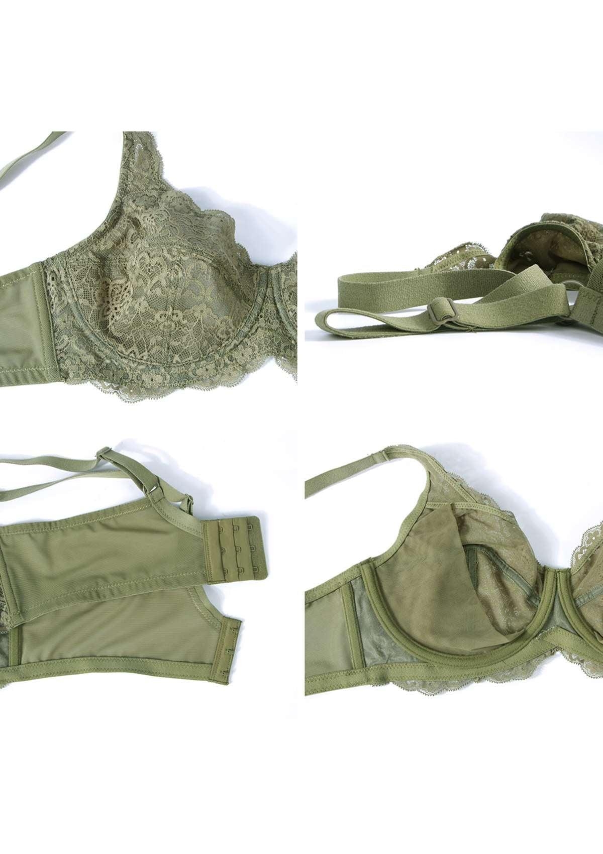HSIA Black All-Over Floral Lace Bra Bundle