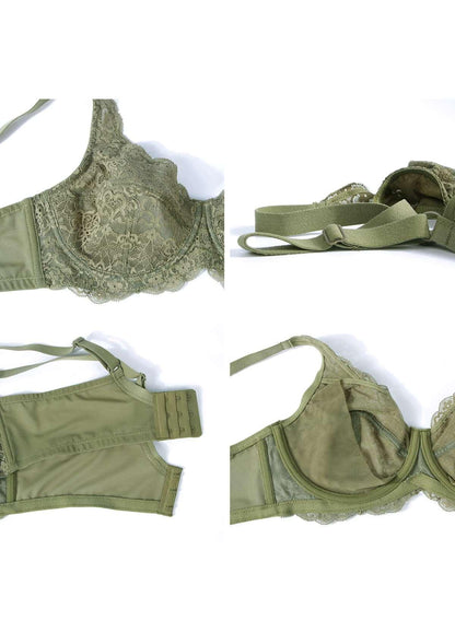 HSIA Black All-Over Floral Lace Bra Bundle