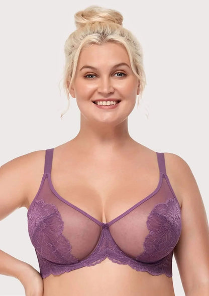 HSIA Blossom Unlined Lace Underwire Bra
