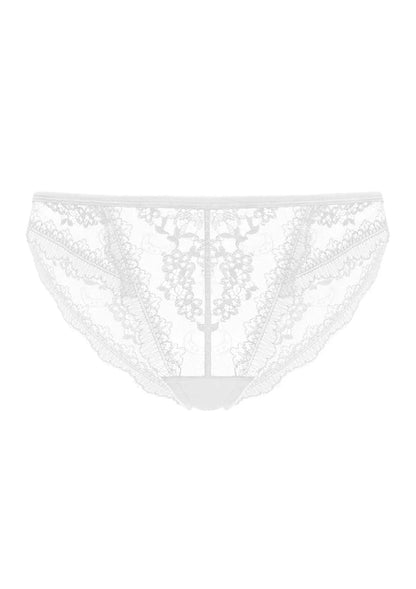 HSIA Floral Bridal Lace Back White Bikini Underwear