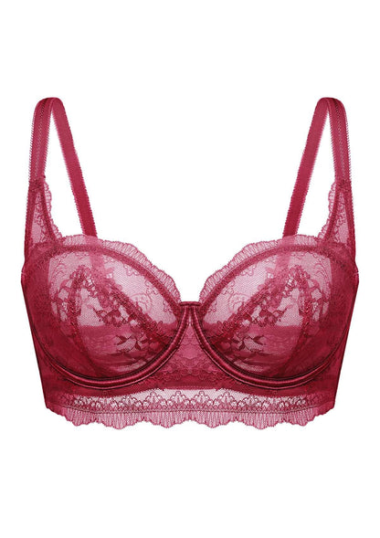 I Do Floral Lace Unlined Balconette Bra