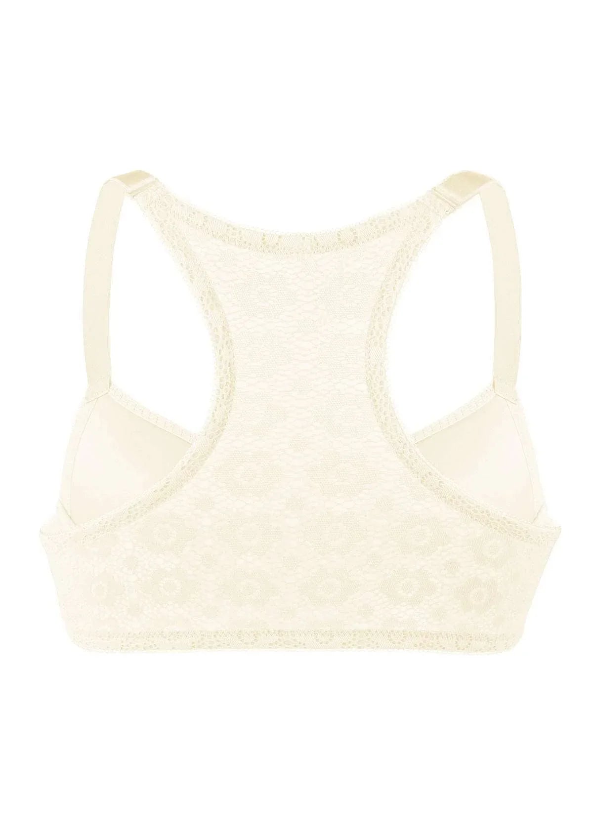 Serena Front-Close Lace-Back Racerback Underwire Bra