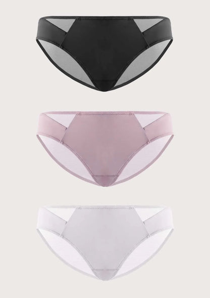 HSIA Geometric Breathable Bikini Panties 3 Pack
