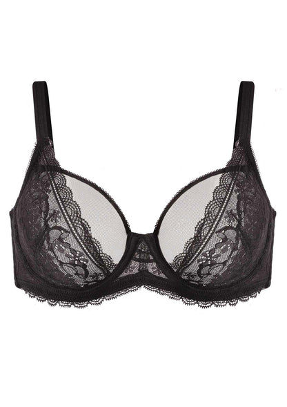 HSIA Lace Dolphin Black Underwire Bra