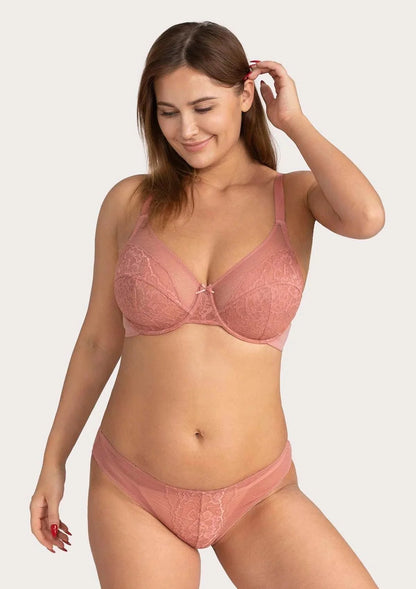 Enchante Lace Unlined Full Coverage Underwire Bra